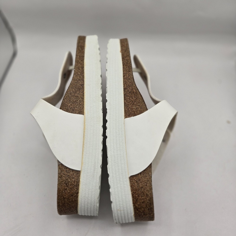 Birkenstock White Thong Platform Sandals - Picture 9 of 11